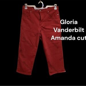 GV Amanda style red capri jeans.  Gently worn, like new.  Size 10. Great gift.